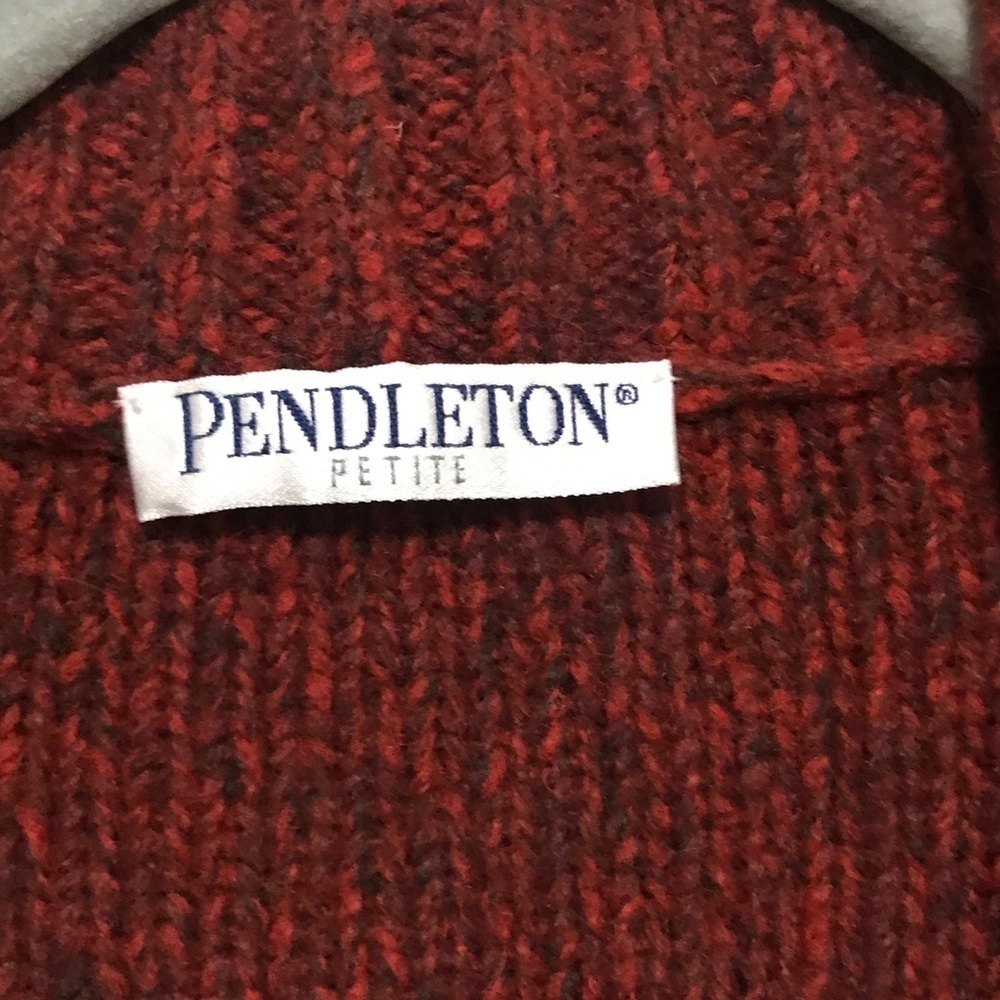 Pendleton Knit One Button Maroon Cardigan - Picture 4 of 11